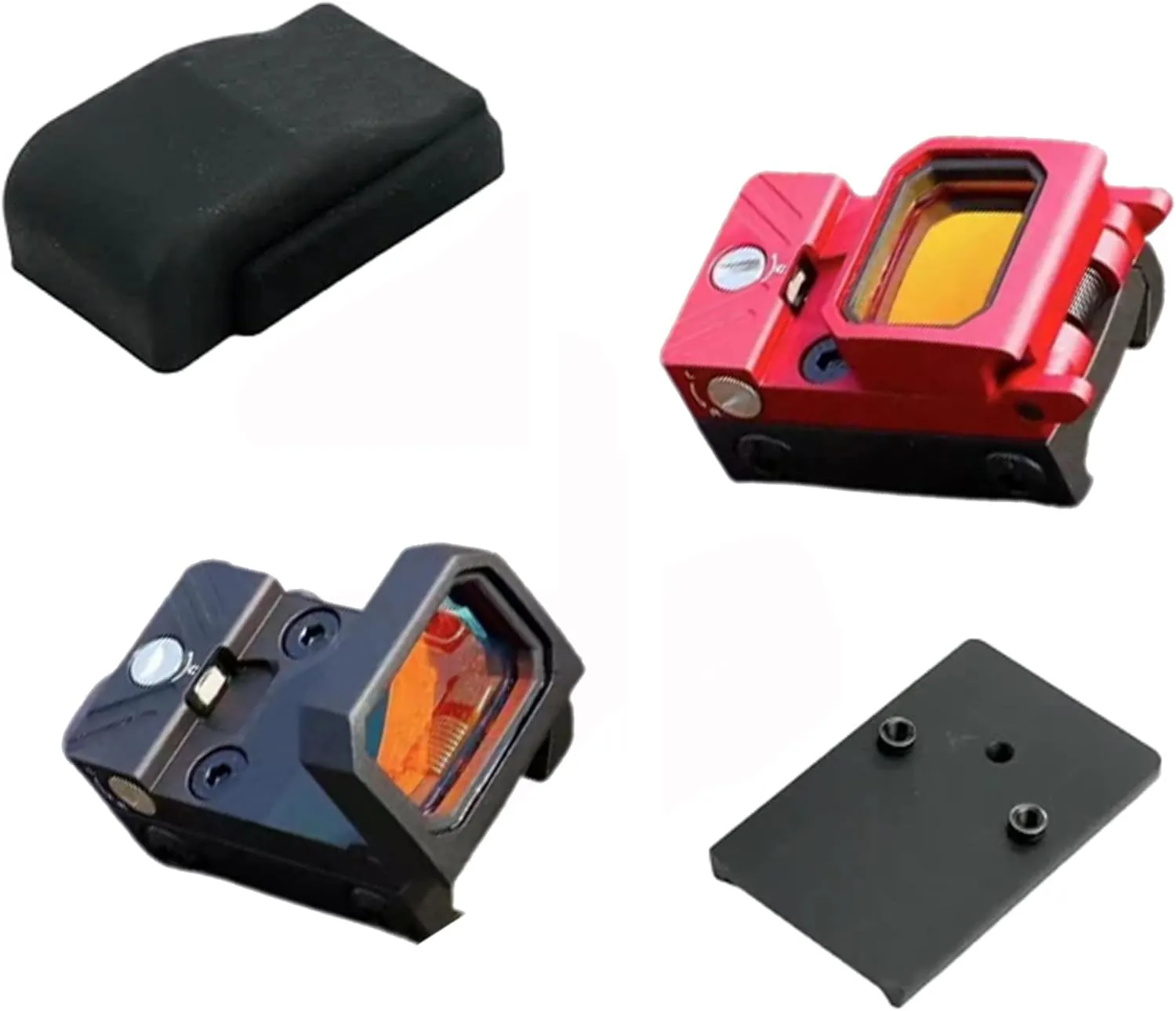 GOTICAL – Combo of 2 - RMR Cover Plate for Glock 17 19 26 Cut Slides with Front and Rear Sight RMT S2