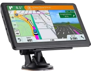 GPS Navigator for Car, Latest 2025 Map 7 inch Touch Screen Car GPS 256-16GB, Voice Turn Direction Guidance, Support Speed and Red Light Warning, North America Lifetime map Free Update