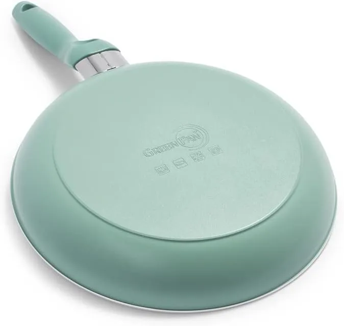 GreenPan Rio Healthy Ceramic Nonstick 10" Frying Pan Skillet, PFAS-Free, Dishwasher Safe, Turquoise