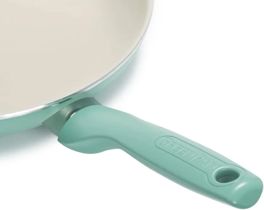 GreenPan Rio Healthy Ceramic Nonstick 10" Frying Pan Skillet, PFAS-Free, Dishwasher Safe, Turquoise
