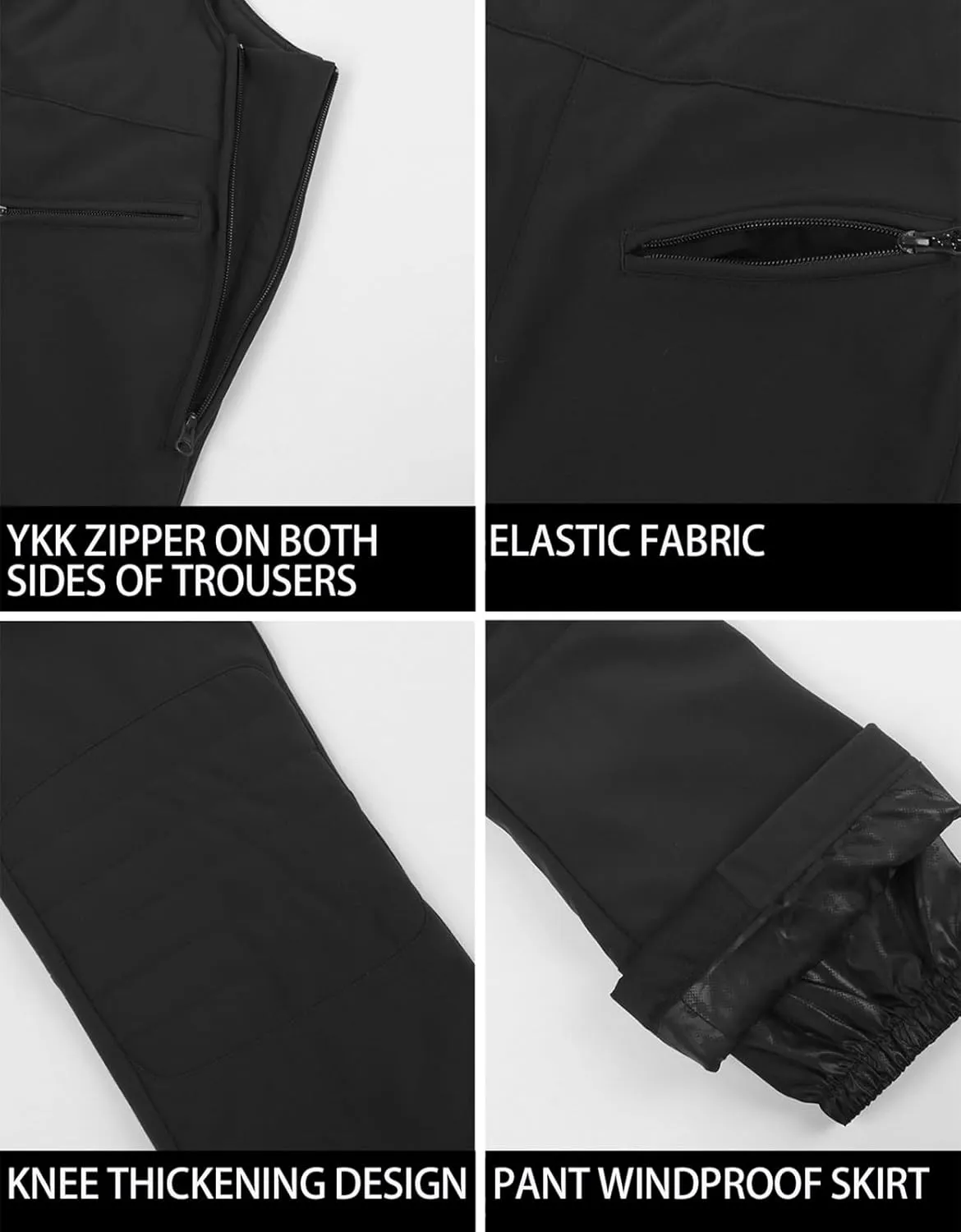 GSOU SNOW Womens Ski Bibs Snow Pants Snowboard Slim Overalls Insulated Waterproof Windproof Warm Winter