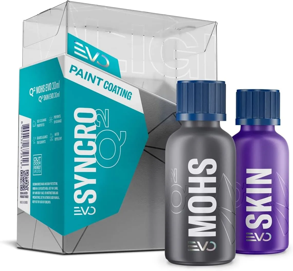 GYEON Q² Syncro EVO Light Box 50ml 5yr Coating System - Long-Lasting Performance - Ultimate Protection - Hydrophobic Ultra Hard 9H Ceramic Car Coating - Self Cleaning - Advanced Ceramic Technology