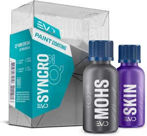GYEON SYNCRO EVO 30 ml Ceramic Coating Kit | Multi Layer Ceramic Coating for Maximum Performance | Separate Base Coat and Top Coat Chemistry Ceramic Coating for Cars
