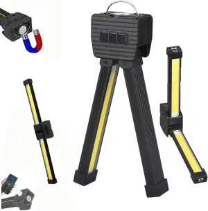 Gym Lamp for Posing, Posing Lamp, Portable Magnet LED Flashlight with Hanging Hook, 7th Gear Dimming & 180 Degree Folding,Handheld USB Rechargeable Power Bank,Magnetic Work Light Camping Light