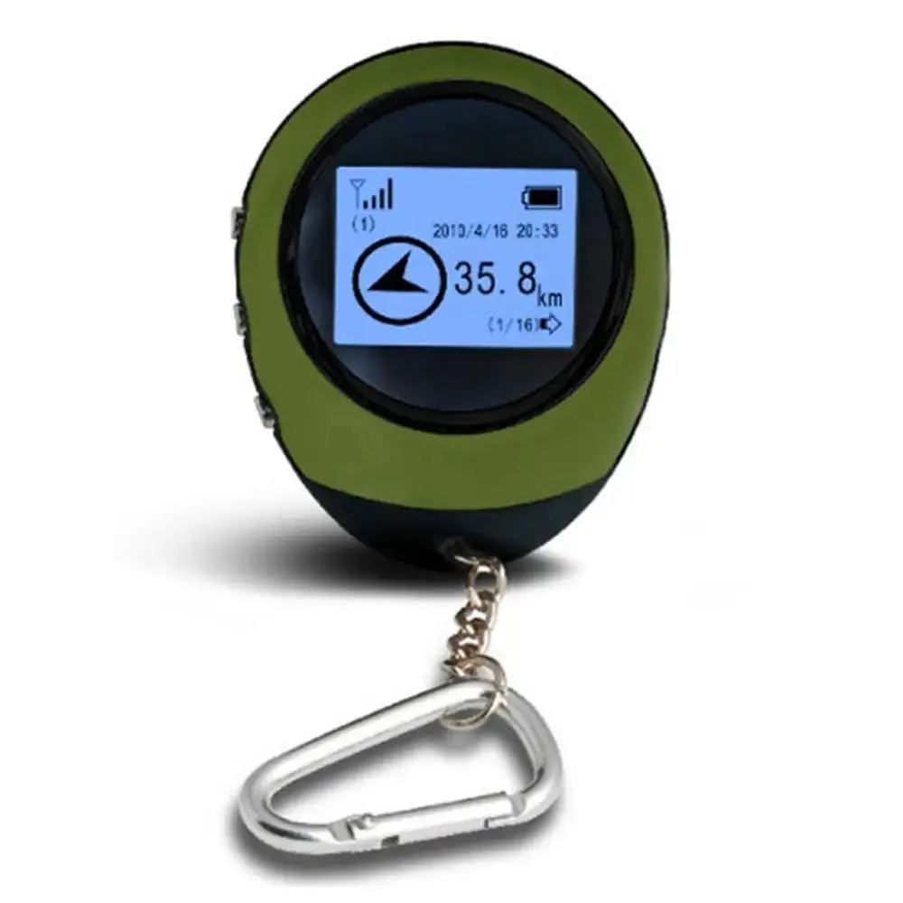 Handheld GPS Navigation Mini Real-Time GPS Tracker - Keychain USB Rechargeable Compass for Outdoor Sports, Travel, Hiking, Pet, and Child Safety