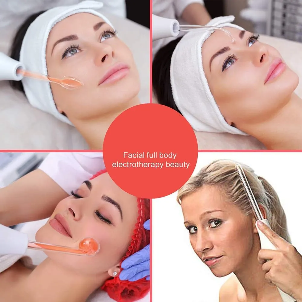 Handheld High-Frequency Facial Wand 4 in 1,Face Care Facial Wand，Portable Handheld Facial Frequency Machine Color Palette