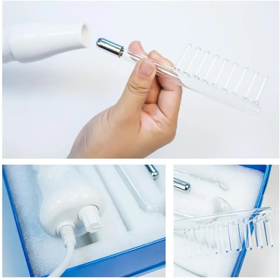 Handheld High-Frequency Facial Wand 4 in 1,Face Care Facial Wand，Portable Handheld Facial Frequency Machine Color Palette