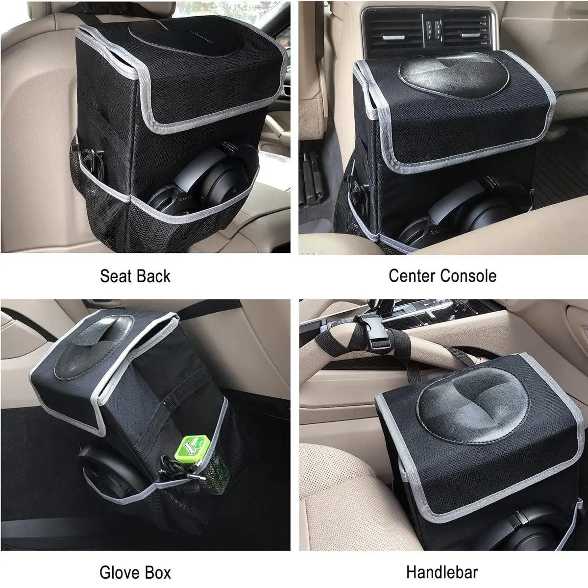 Hanging Car Storage Box Multifunctional Car Rubbish Bin Organizer for Vehicle