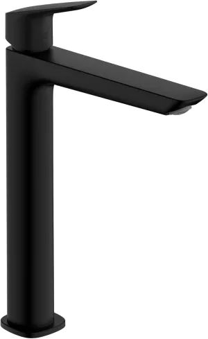 hansgrohe Logis Fine Modern 1-Handle 1-Hole 12-inch Tall Bathroom Sink Faucet in Matte Black, 71258671
