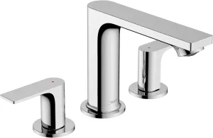 Hansgrohe Rebris E Contemporary 2-Handle 3-Hole 5-inch Tall Bathroom Sink Faucet in Chrome, 72532001
