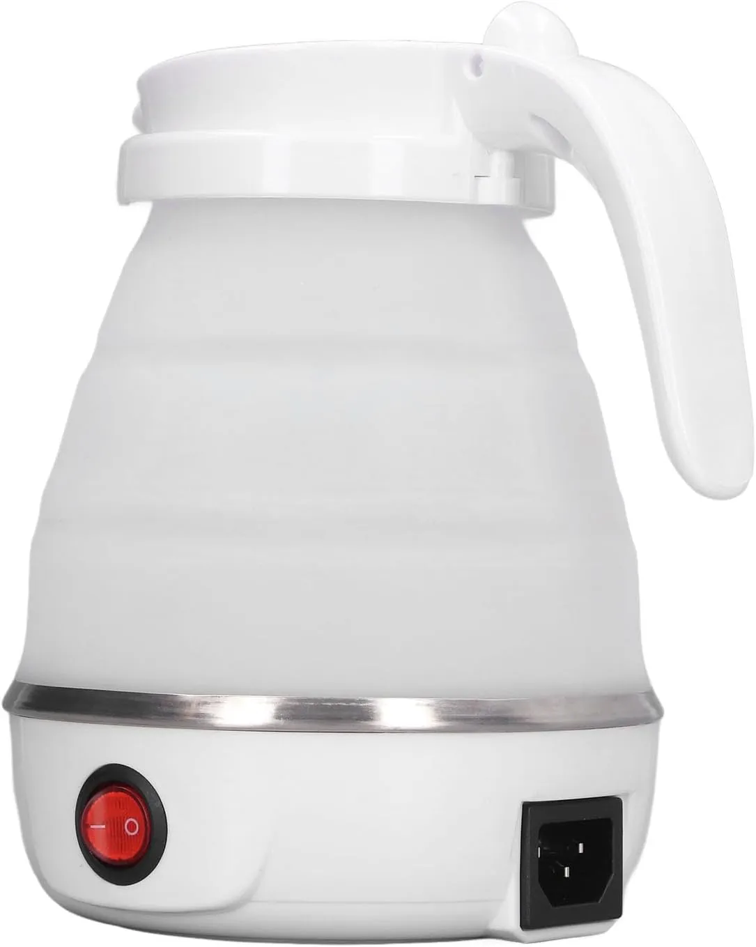 Haofy Collapsible Travel Electric Kettle, 400W Collapsible Electric Kettle, US Plug, 110V, Collapsible with Detachable Power Cord for Office (White)