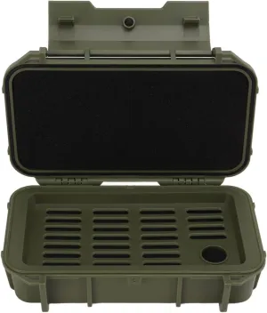 Hapivida Waterproof Dry Box Protective Case, Green Outdoor Shockproof Box ABS Plastic Storage Tool Box for Camping Fishing Hiking Water Sports