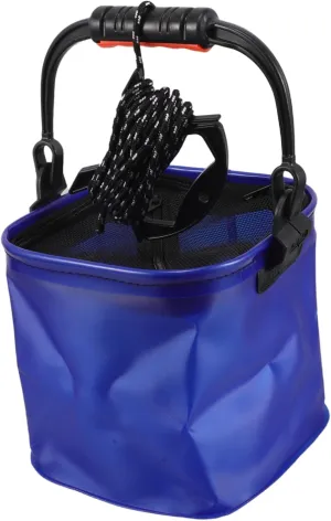 Happyyami Eva Collapsible Bucket Dark Folding Design Fish Basket Multipurpose Bathing Cleaning Live Fish Storage