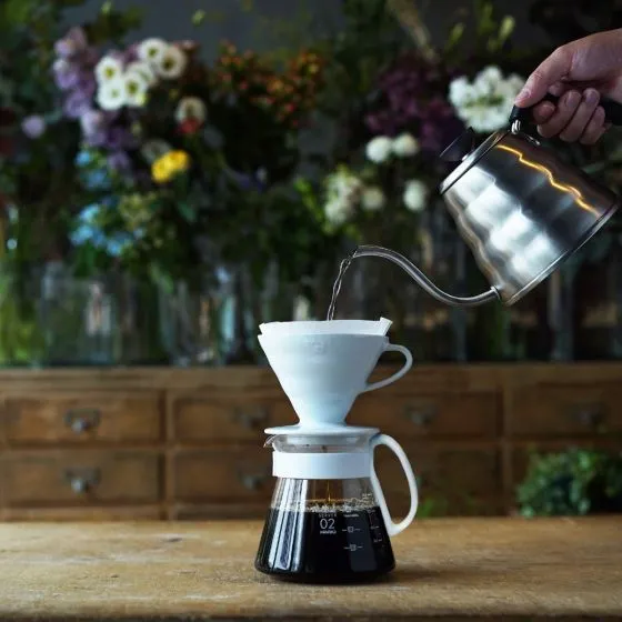 Hario V60 Ceramic Pour Over Set - White
