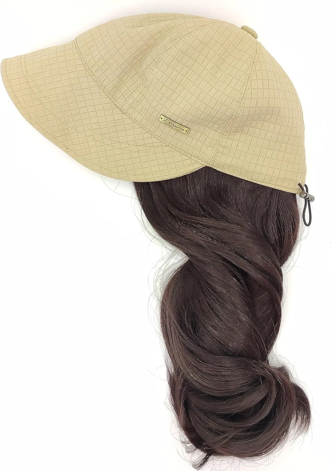 Hat Wig,with Hair Attached for Women,Sun Popular Cap with Wig,Long Wavy Hair Extensions Wig,for Spring and Summer