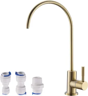 Havin Gold Drinking Water Faucet,Brushed Gold Reverse Osmosis Tap,Water Filter Faucet for Kitchen Sink Use, Beverage Faucet, Lead-Free Stainless Steel(Brushed Gold)