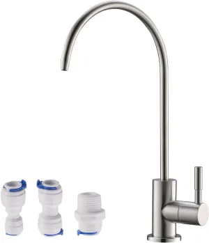 Havin RO Water Filter Faucet,Drinking Water Faucet fits Most Water Filtration System, Kitchen Reverse Osmosis Faucet,Bar Sink Faucet,Filter Tap,Lead-Free Stainless Steel,Non-Air-Gap(Brushed Polished)