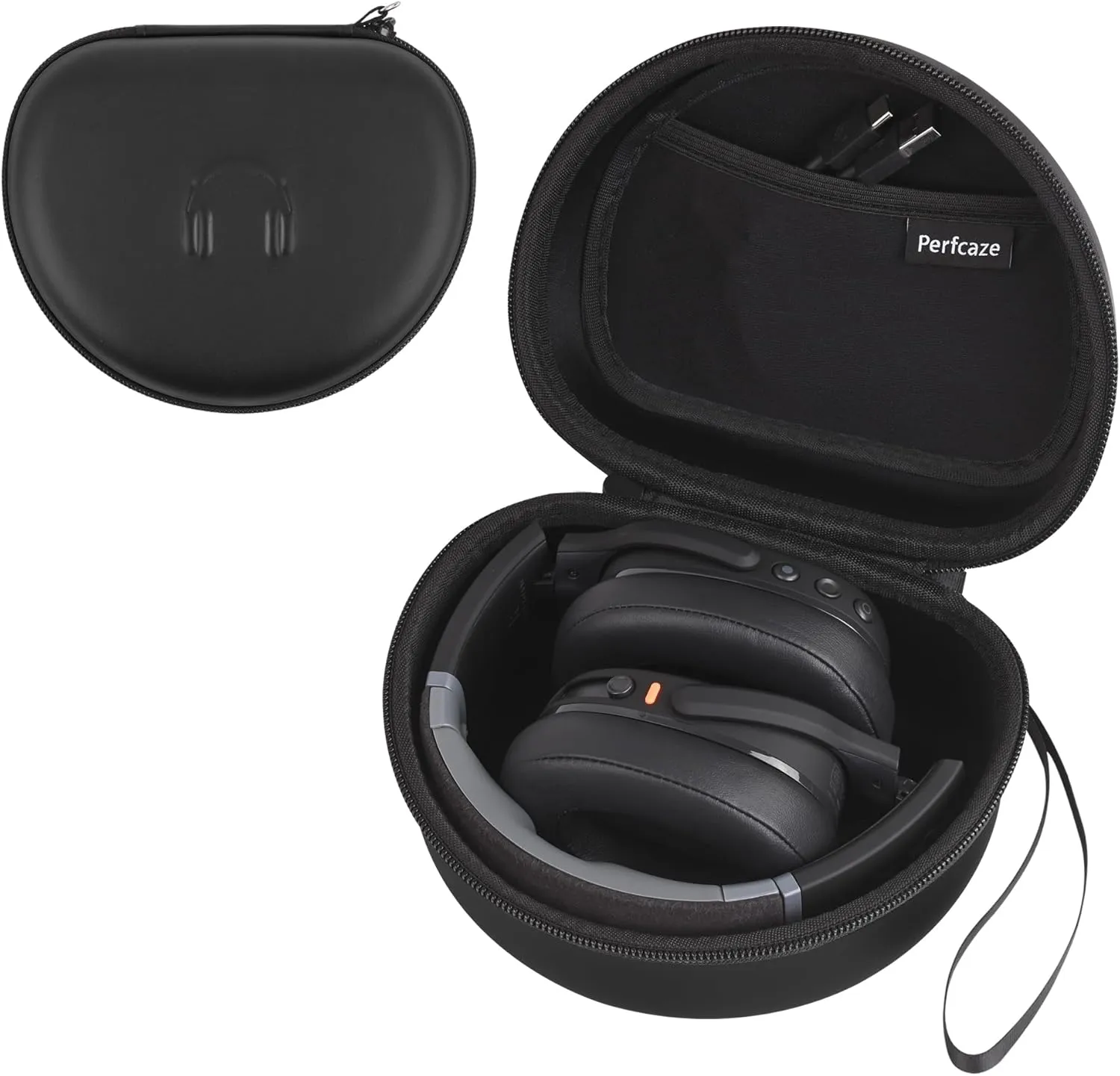 Headphone Storage Case for Skullcandy Crusher Evo ANC 2, Hard EVA Portable Carrying Case for Wireless Headphone with Pocket for Cable