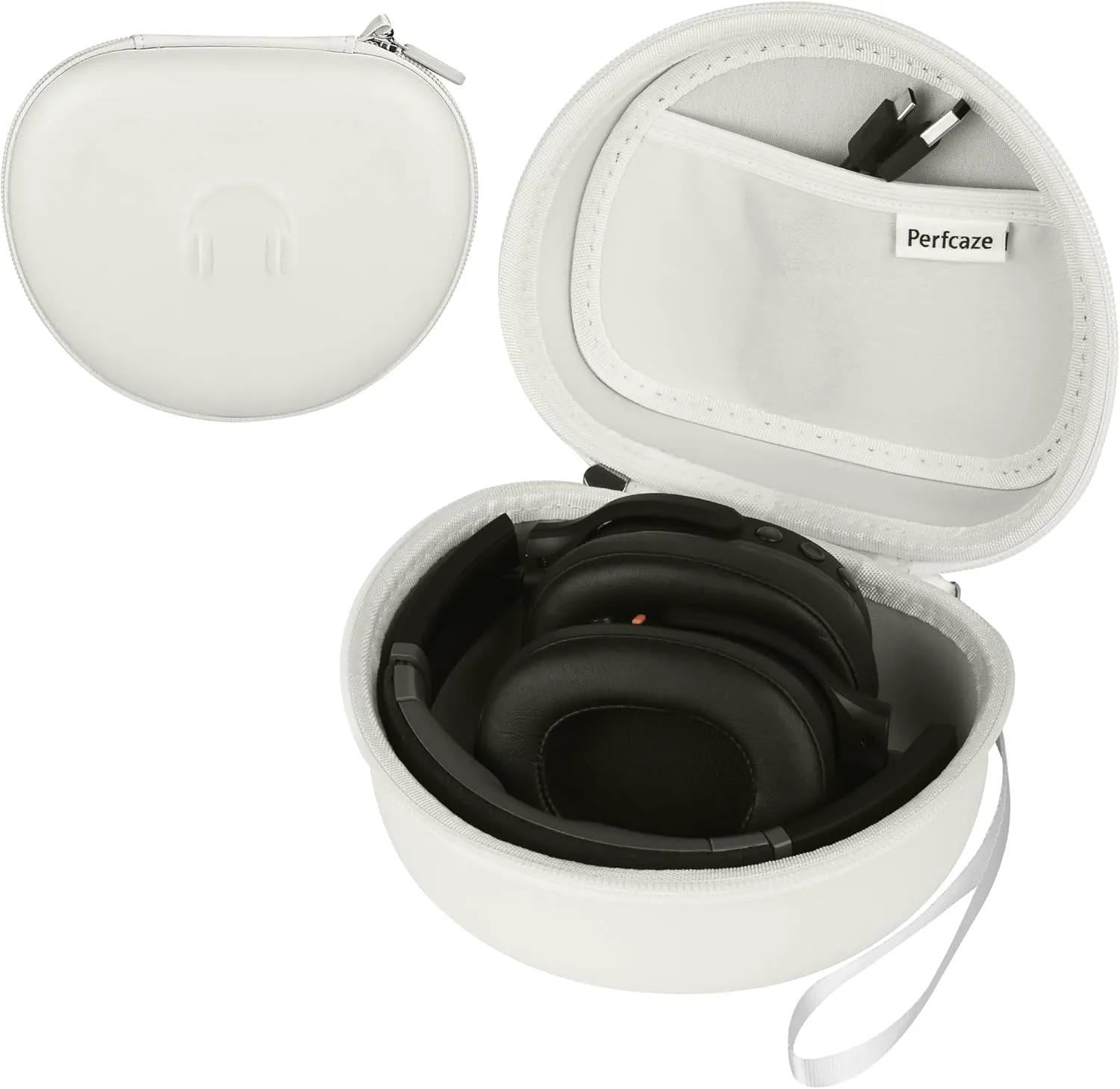 Headphone Storage Case for Skullcandy Crusher Evo ANC 2, Hard EVA Portable Carrying Case for Wireless Headphone with Pocket for Cable