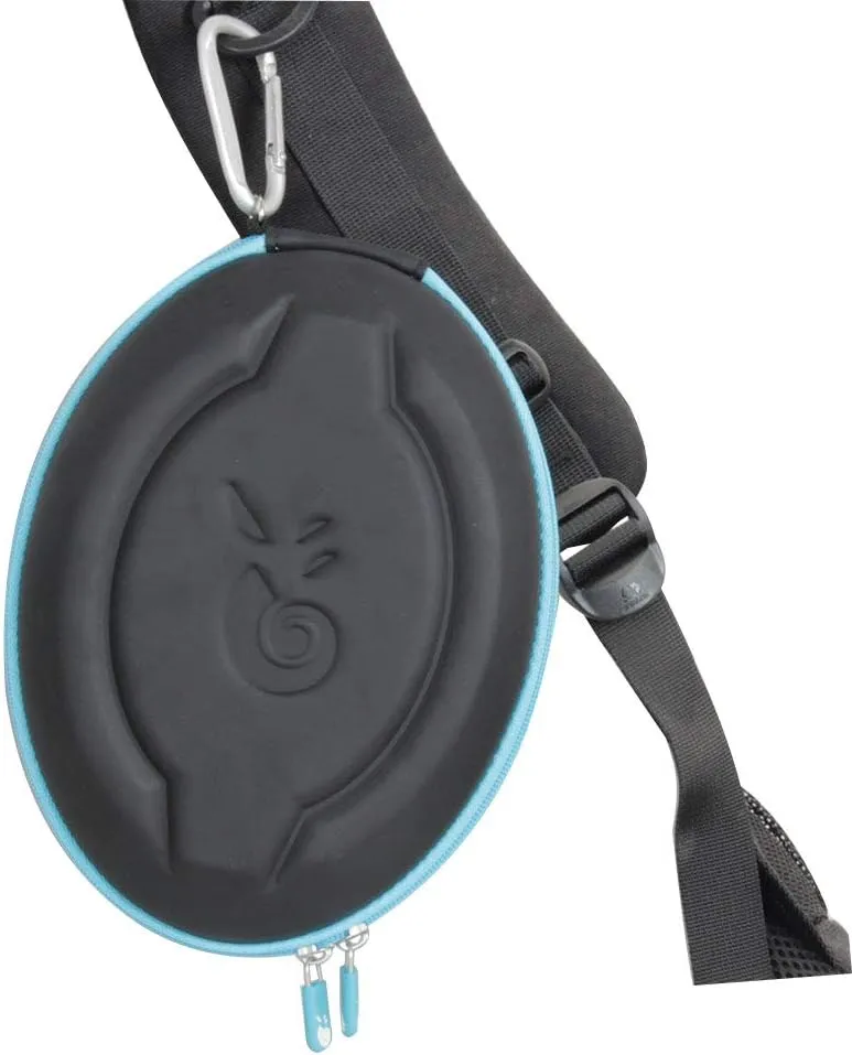 Hetmitshell Hard EVA Travel Case Fits Mpow 059 Bluetooth Headphones Over Ear Hi-Fi Stereo Wireless Headset Foldable Soft Memory-Protein Earmuffs (Black Case   Blue Zipper)
