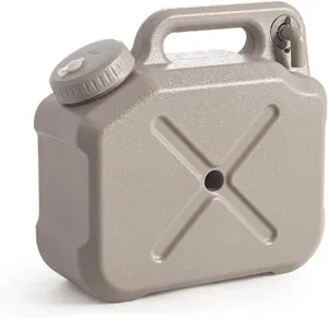 High-Capacity Camping Water Container, Portable Water Containers Jug, Multi Gear Adjustable, Portable Water Storage Camp Water Jug for Camping Outdoor Hiking (Gray : Khaki, Size : 12L)