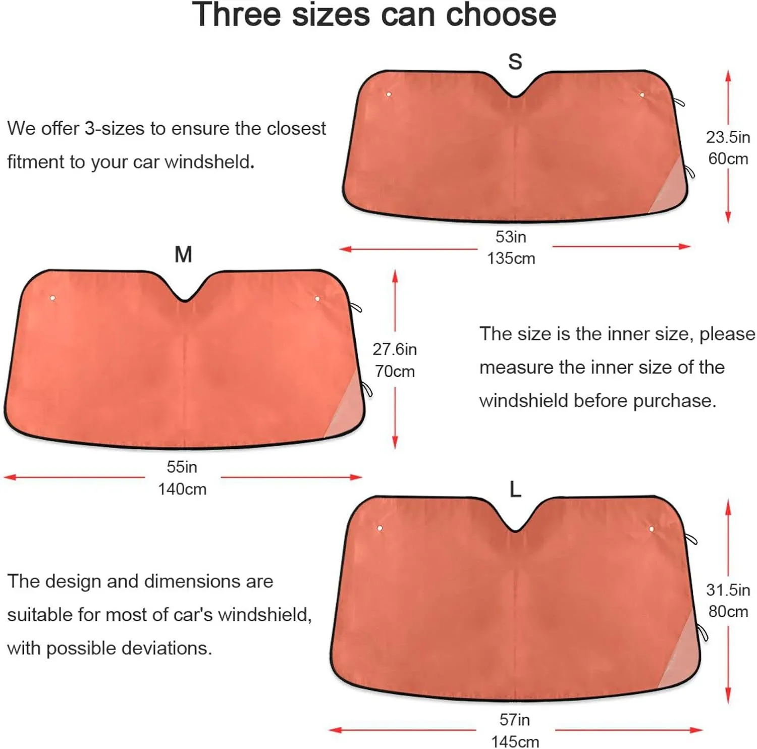 Honeydew Car Windshield Sunshade Sun Visor, Foldable Auto Cool Heat Shielding Cover S (20820)