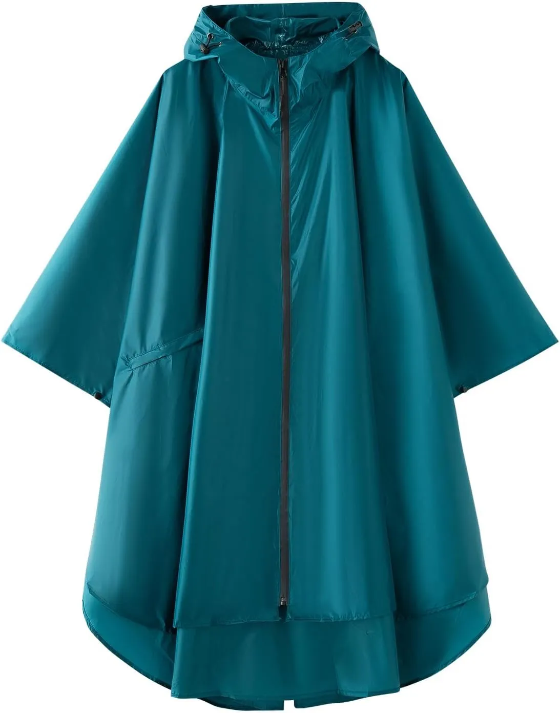 Hooded cape style waterproof raincoat suitable for outdoor activities, hiking, mountaineering, and both men and women