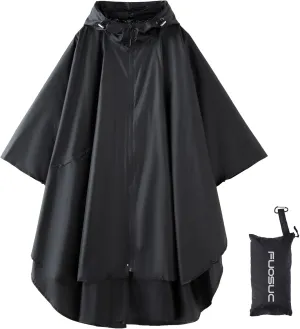 Hooded cape style waterproof raincoat suitable for outdoor activities, hiking, mountaineering, and both men and women