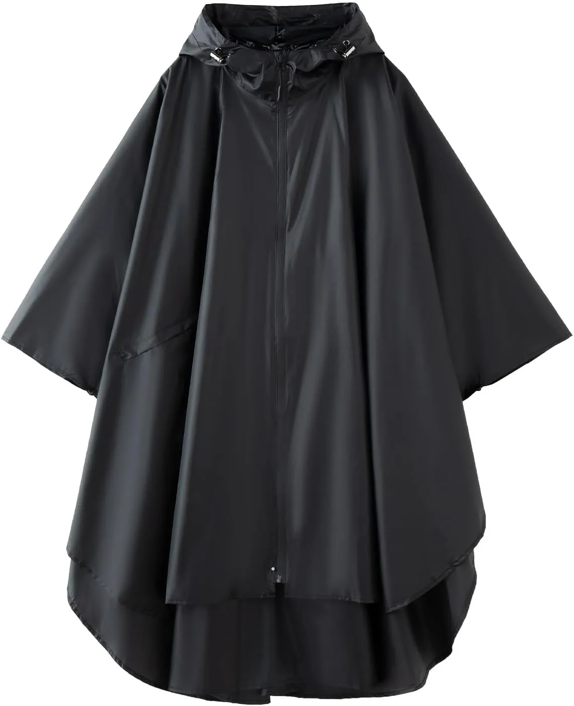 Hooded cape style waterproof raincoat suitable for outdoor activities, hiking, mountaineering, and both men and women