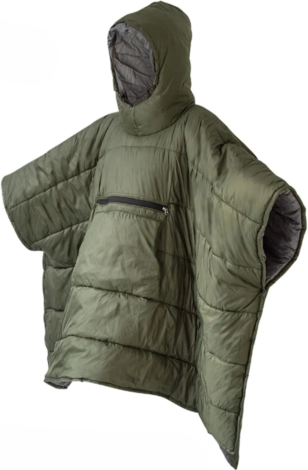 Hooded Thinsulate Insulation Warm Camping Blanket Wearable Poncho Ultralight Sleeping Bag