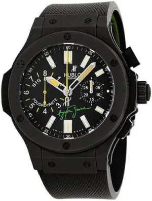 Hublot Big Bang Ayrton Senna Matte Black Dial Black Rubber Mens Watch 315.CI.1129.RX.AES09