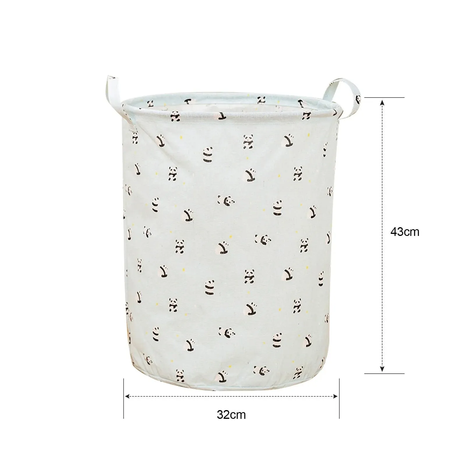 HULIANFU Organizer Canvas Laundry Basket Waterproof Large Capacity Laundry Hamper Dirty Clothes Storage Basket Toy Home Storage Bin 45x35