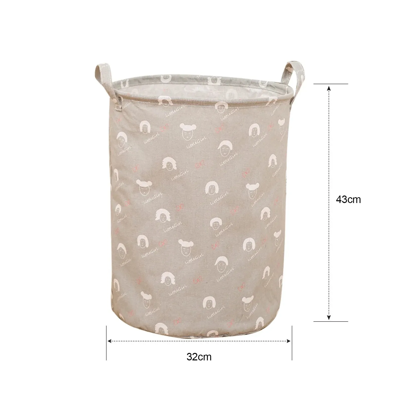 HULIANFU Organizer Canvas Laundry Basket Waterproof Large Capacity Laundry Hamper Dirty Clothes Storage Basket Toy Home Storage Bin 45x35