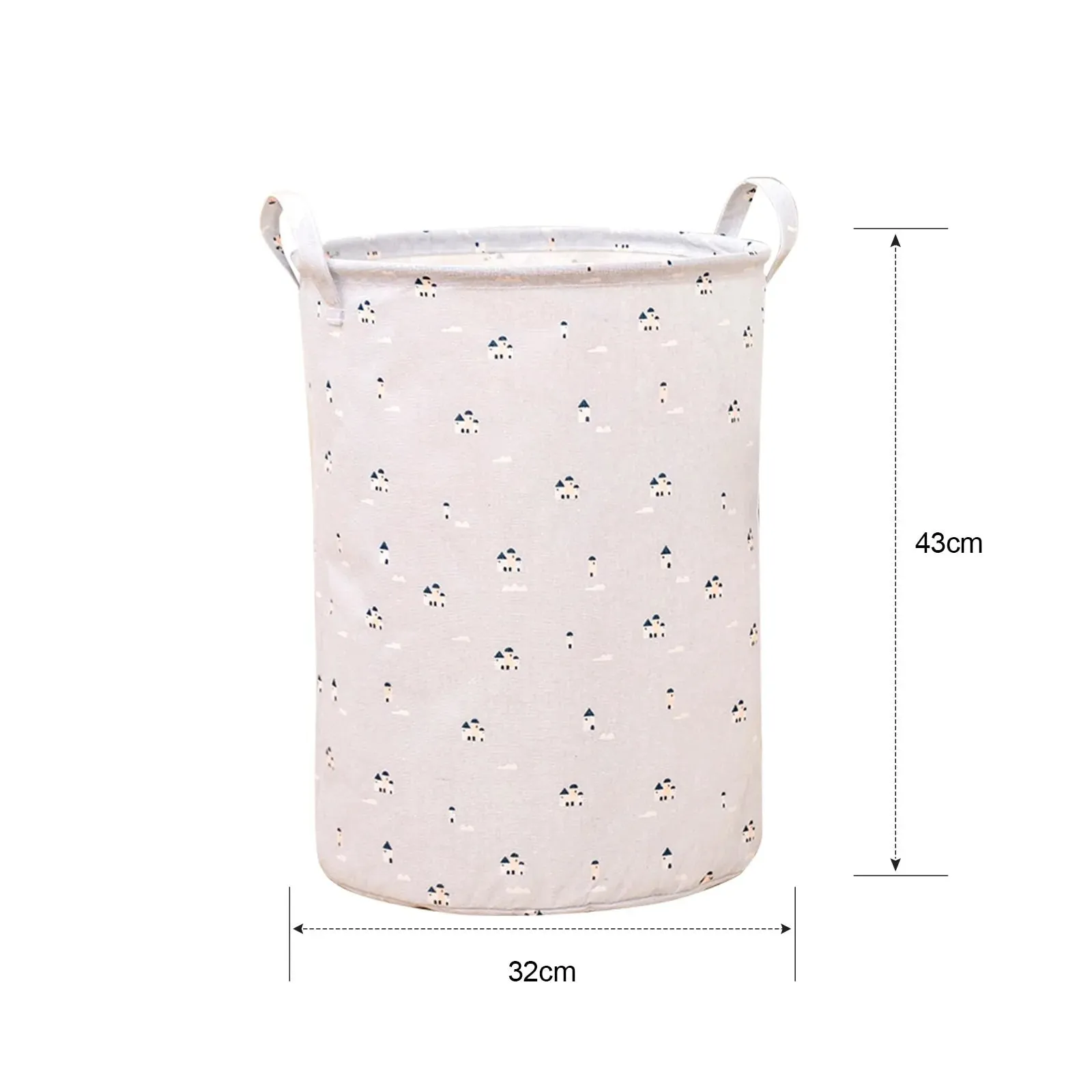 HULIANFU Organizer Canvas Laundry Basket Waterproof Large Capacity Laundry Hamper Dirty Clothes Storage Basket Toy Home Storage Bin 45x35