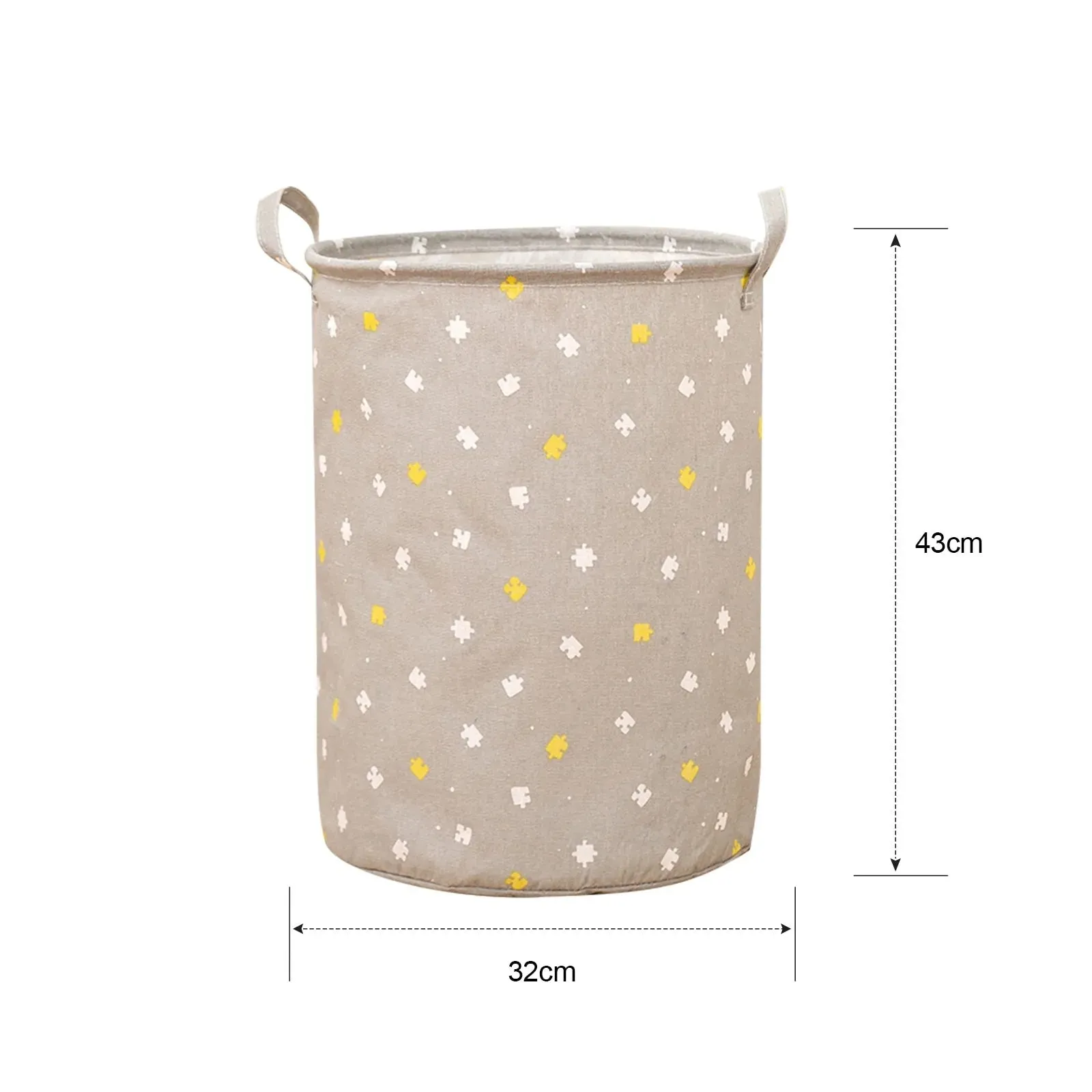 HULIANFU Organizer Canvas Laundry Basket Waterproof Large Capacity Laundry Hamper Dirty Clothes Storage Basket Toy Home Storage Bin 45x35
