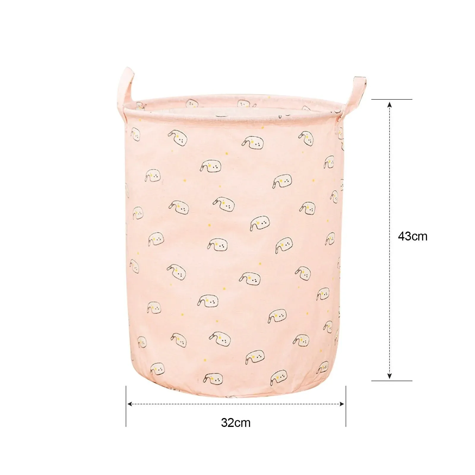 HULIANFU Organizer Canvas Laundry Basket Waterproof Large Capacity Laundry Hamper Dirty Clothes Storage Basket Toy Home Storage Bin 45x35
