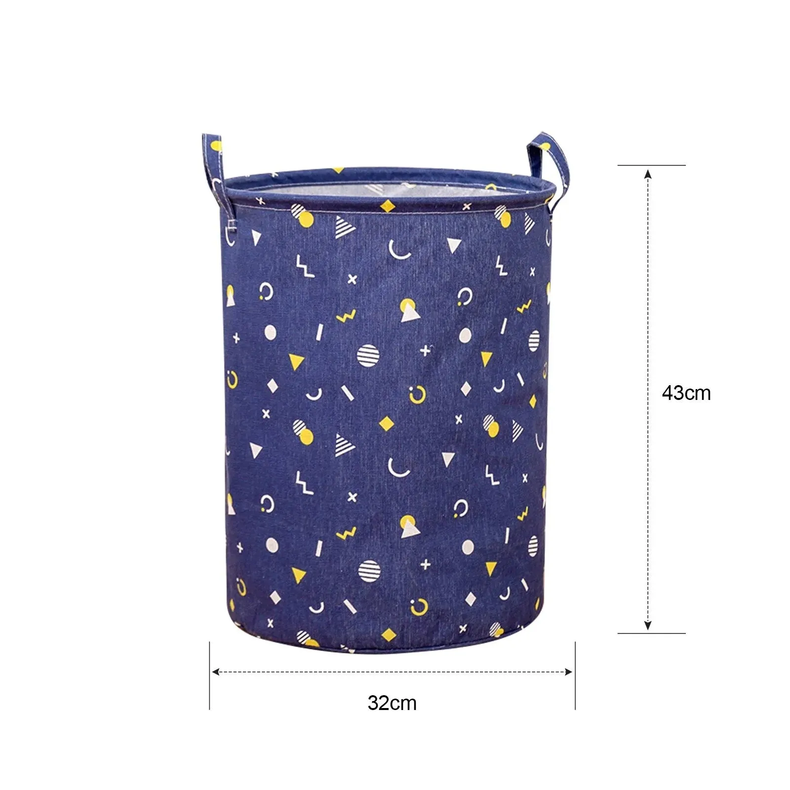 HULIANFU Organizer Canvas Laundry Basket Waterproof Large Capacity Laundry Hamper Dirty Clothes Storage Basket Toy Home Storage Bin 45x35