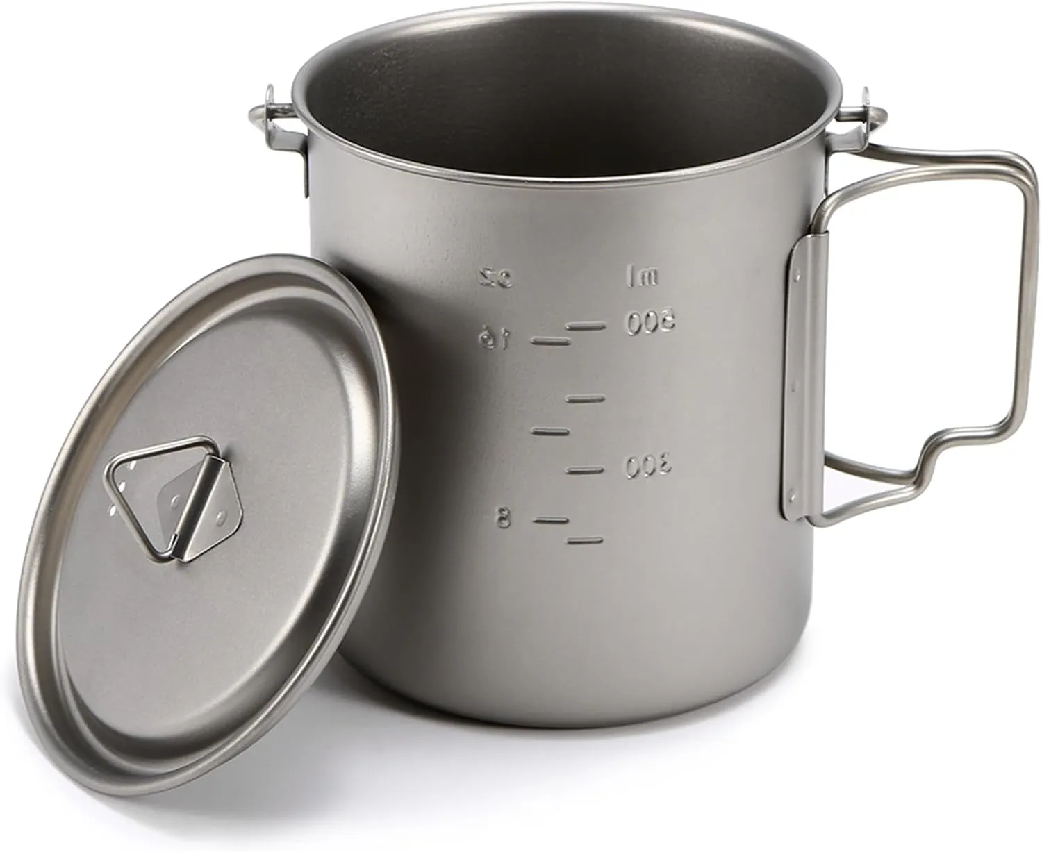 HURRISE Water Mug Cup with Lid and Foldable Handle, Cup Outdoor Mug 750ml Pot for Camping Hiking Travelling Backpacking Climbing