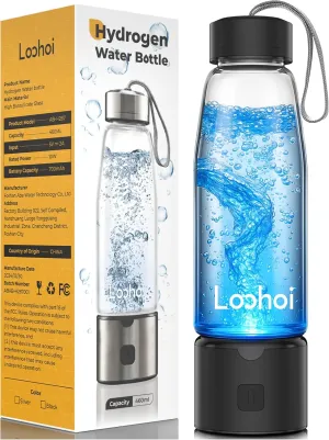 Hydrogen Water Bottle-3 Mins Up to 2300 PPB,16OZ Advanced Hydrogen Water Generator with SPE/PEM Tech,Portable Hydrogenated Rich Water Cup Hydro Machine,Health Gift for Home,Travel and Office