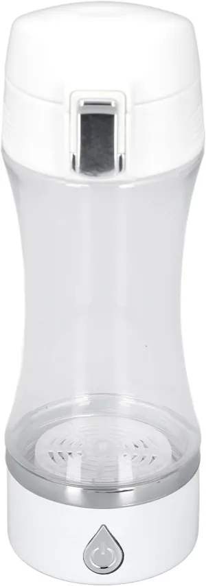 Hydrogen Water Bottle 380ml Semi Automatic Rechargeable Hydrogen Water Bottle Generator PCTG Sealing Ring Silicone Hydrogen Water Ionizer Machine for Home Office Travel