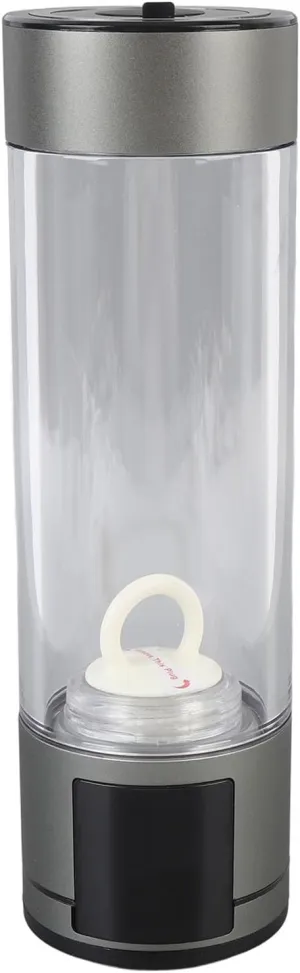 Hydrogen Water Bottle, 4000mAh Portable Hydrogen Water Ionizer Machine Sealed for Daily Use (Silver Black)