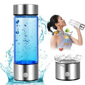 Hydrogen Water Bottle Generator,Hydrogen Water Bottle,Hydrogen Water Machine,Hydrogen Water Ionizer Machine,Portable Hydrogen Rich Water Glass Health Cup for Home Travel, size
