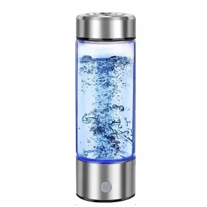Hydrogen Water Bottle, PowerlotZero Hydrogen Water Generator with SPE Technology, 14oz Rechargeable Portable Hydrogen Water Ionizer Machine for Home, Travel, Fitness