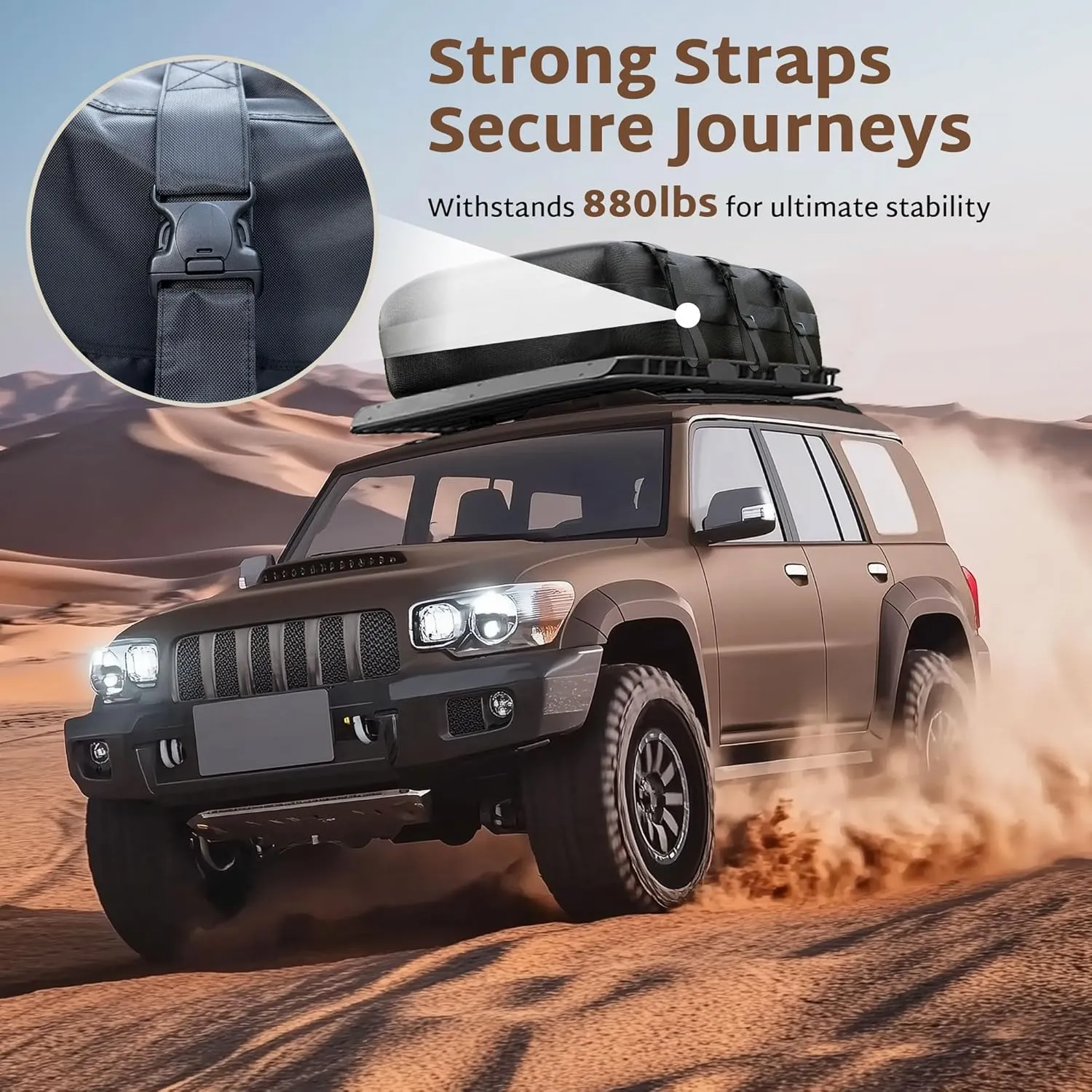 iBirdie Roof Rack Cargo Carrier 36.4 Cubic Feet, Soft-Shell Rooftop Cargo Box, Waterproof Heavy Duty 1200D for Car with/Without Roof Rack, Includes Anti-Slip Mat, Door Hooks, 56x45x25 inches