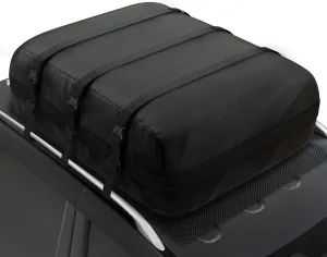 iBirdie Roof Rack Cargo Carrier 36.4 Cubic Feet, Soft-Shell Rooftop Cargo Box, Waterproof Heavy Duty 1200D for Car with/Without Roof Rack, Includes Anti-Slip Mat, Door Hooks, 56x45x25 inches