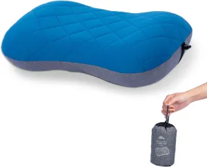 iClimb Ultralight Compact Camping Pillow with Removable Cover Inflatable Travel Air Pillow (Blue)