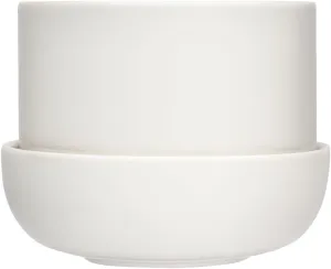 Iittala Nappula Plant Pot W.Saucer White 6.75"x 5"
