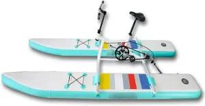 Inflatable Bicycle Water Bicycle Hydrofoil Single Water Bicycle Sightseeing Leisure Boat, Water Amusement, Bicycle, Sports, Water Sports Equipment Portable Aqua Bike Park,Green