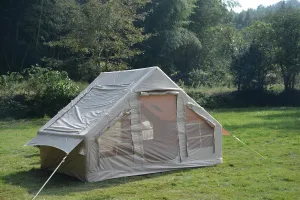 Inflatable Tent for Camping, 4–6 Person Blow Up Tent for Camping with Hand Pump, Mesh Windows, Waterproof Cloth, Easy Setup, 4-Season Use