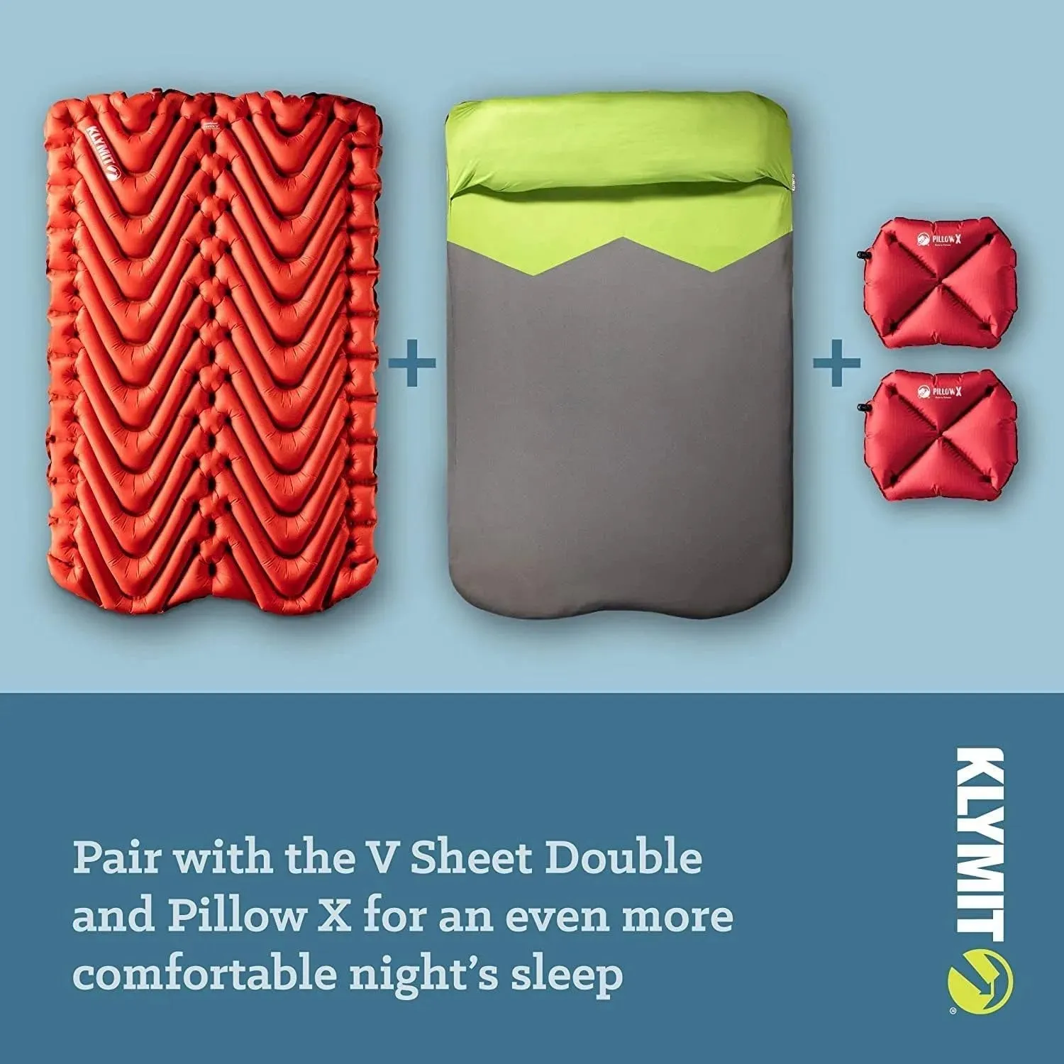 Insulated Double V Inflatable Sleeping Pad - Cold Weather Air Bed for Camping, Hiking, and Backpacking